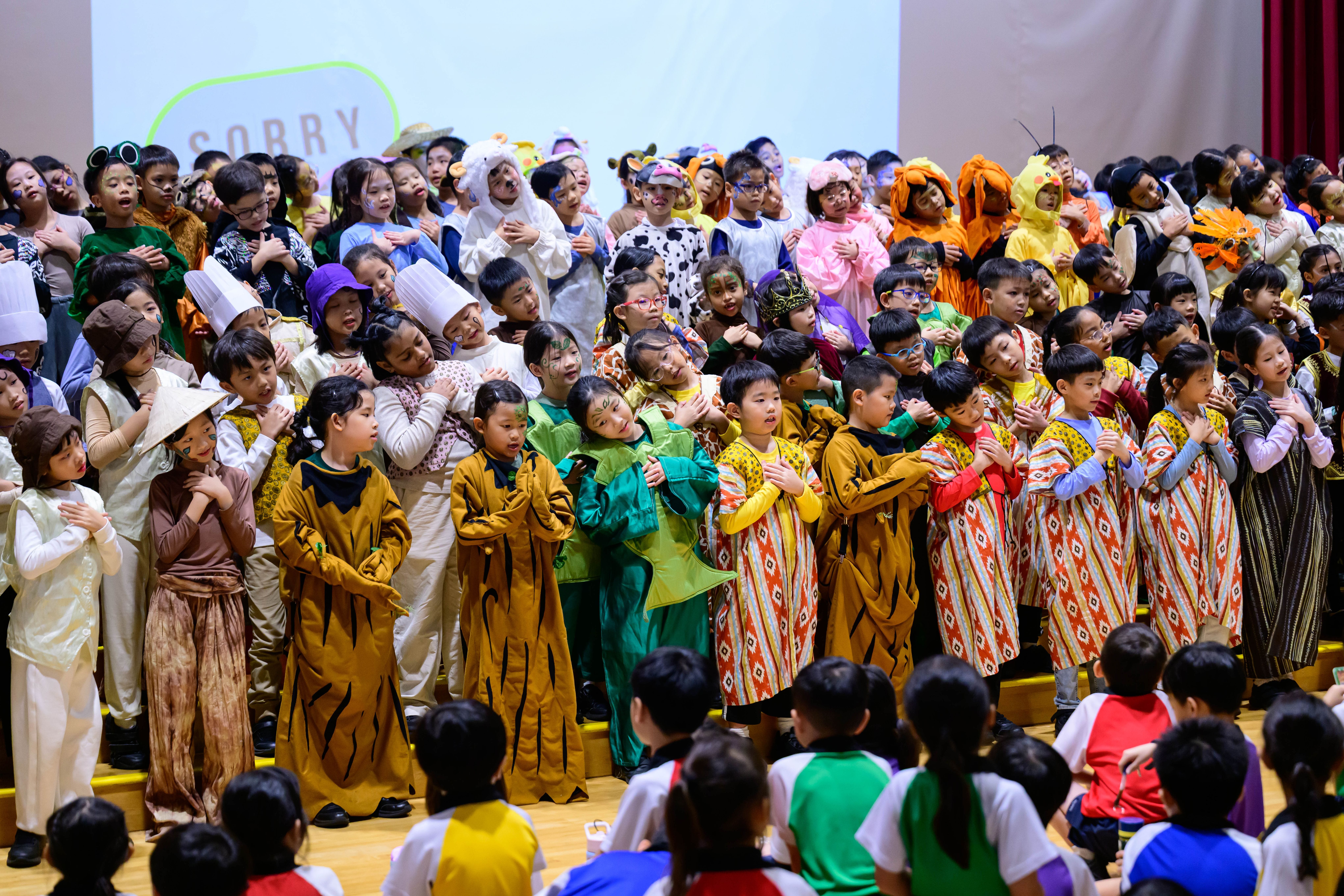 A group of P2 performing.
